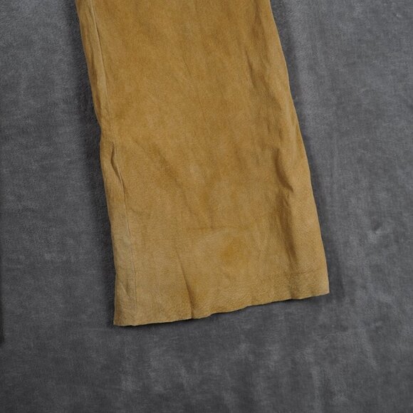 Vintage Y2K Moda International 100% Suede Flare Pants Size 12 short Western - Picture 2 of 12